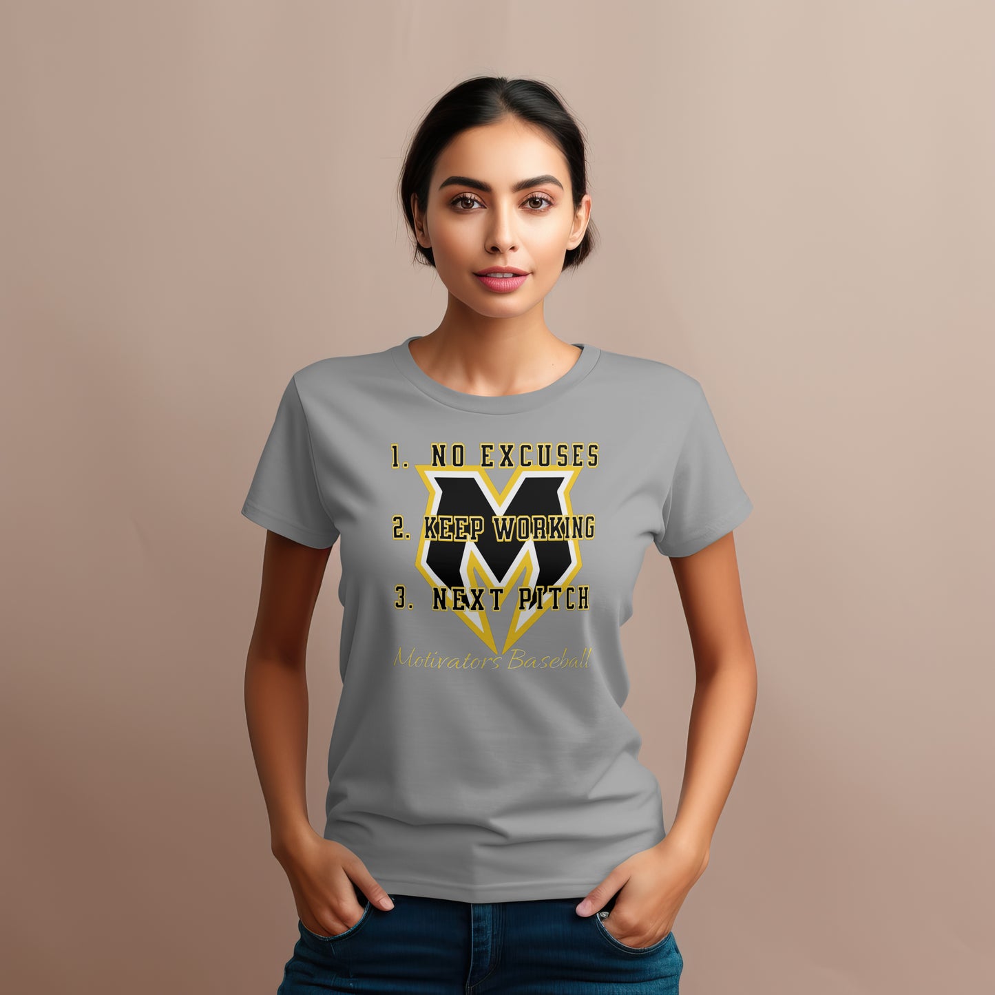 Ladies Motivators Baseball No Excuses Full