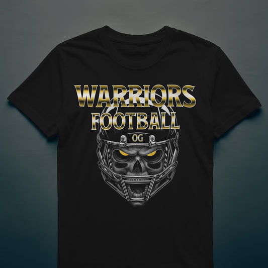 Warriors Football Skull T-Shirt